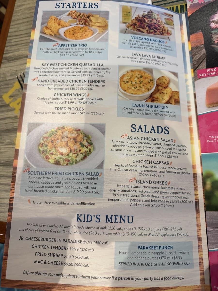 Margaritaville Restaurant - San Antonio Menu - Image 2